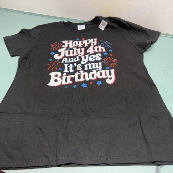 Women's Small t-shirt July 4th Birthday shirt port & Co. - Picture 1 of 3